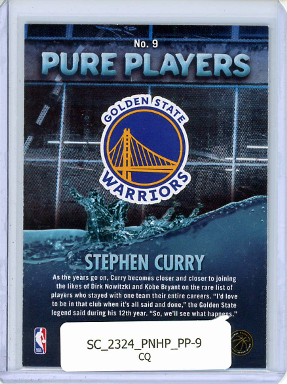 Stephen Curry 2023-24 Hoops, Pure Players #9 (CQ)