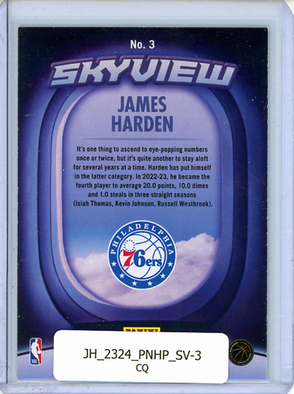 James Harden 2023-24 Hoops, Skyview #3 (CQ)