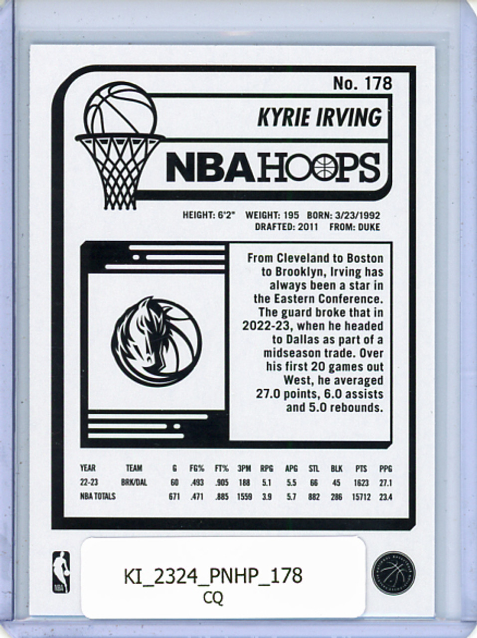 Kyrie Irving 2023-24 Hoops #178 (CQ)