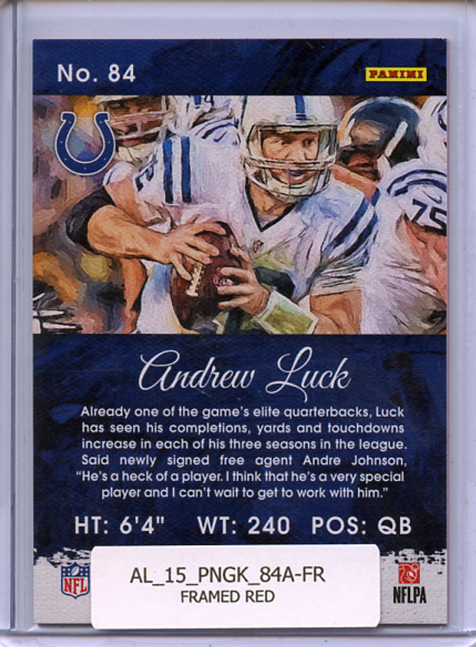 Andrew Luck 2015 Gridiron Kings #84A Framed Red