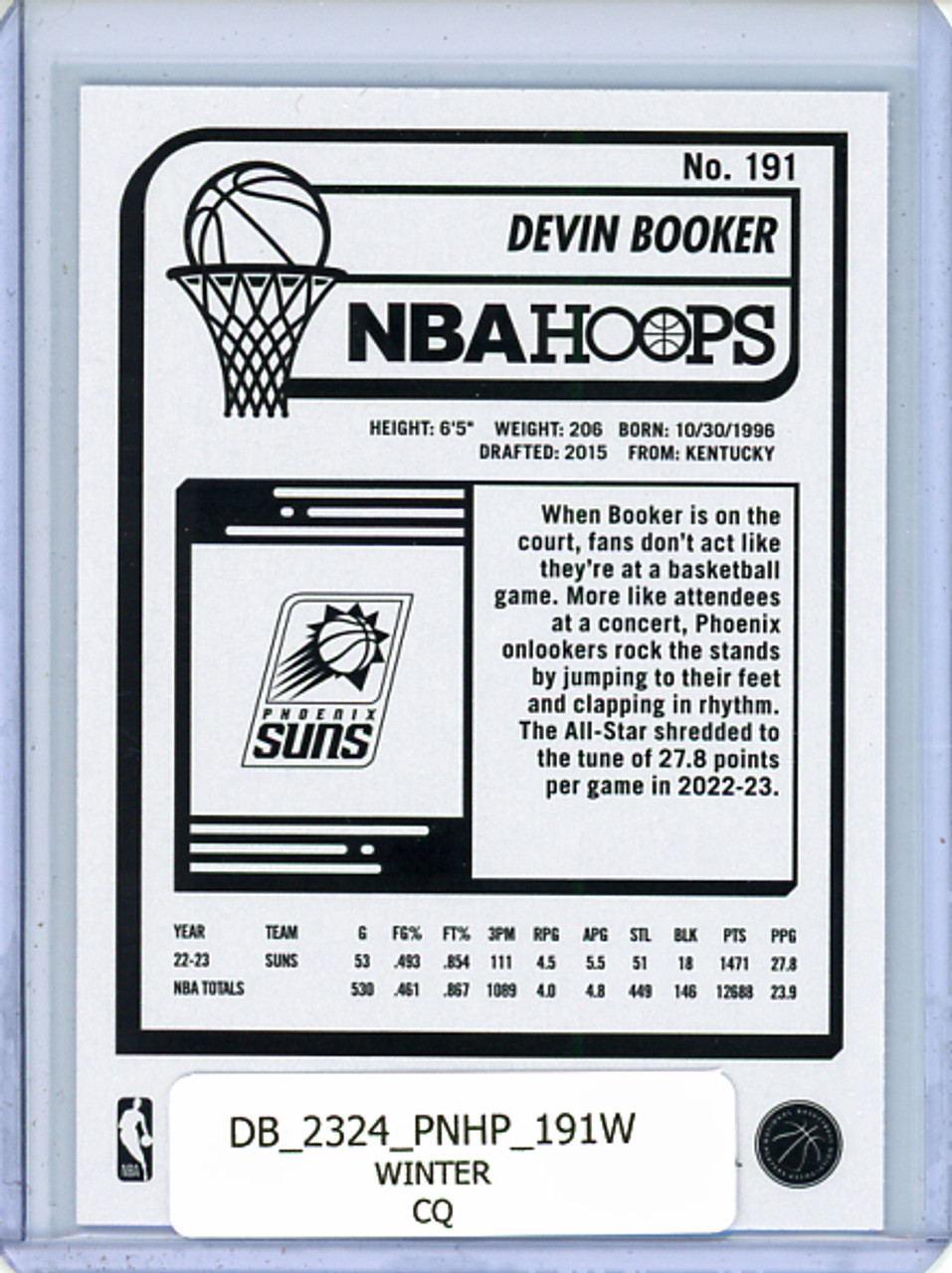 Devin Booker 2023-24 Hoops #191 Winter (CQ)