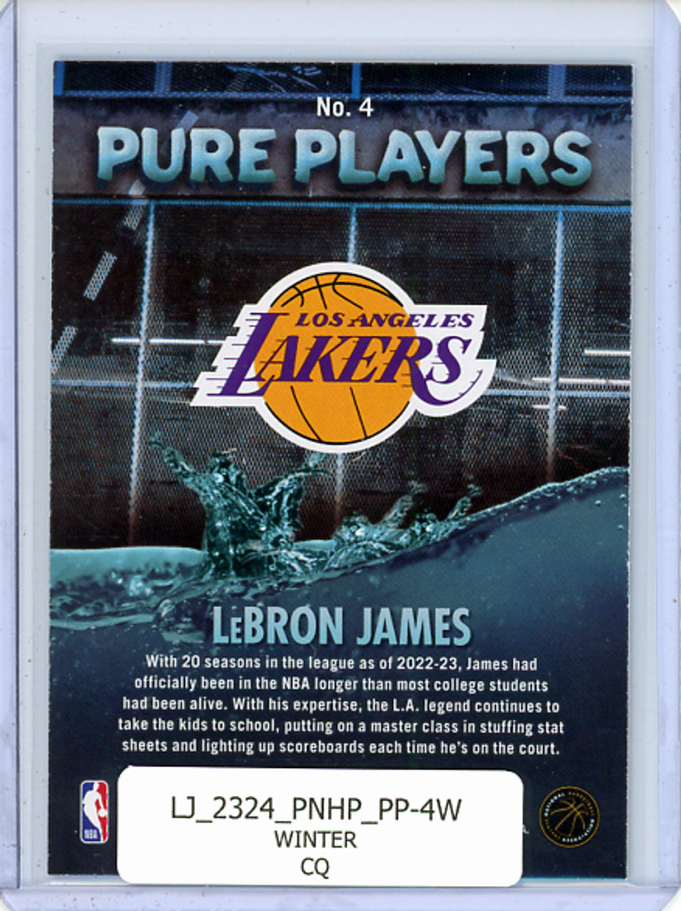 LeBron James 2023-24 Hoops, Pure Players #4 Winter (CQ)