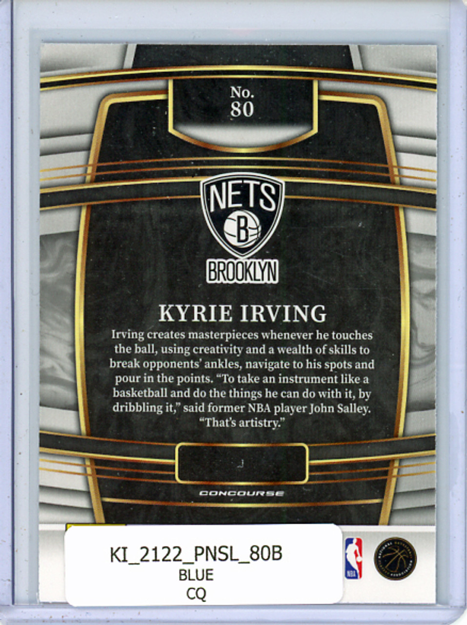 Kyrie Irving 2021-22 Select #80 Concourse Blue (CQ)