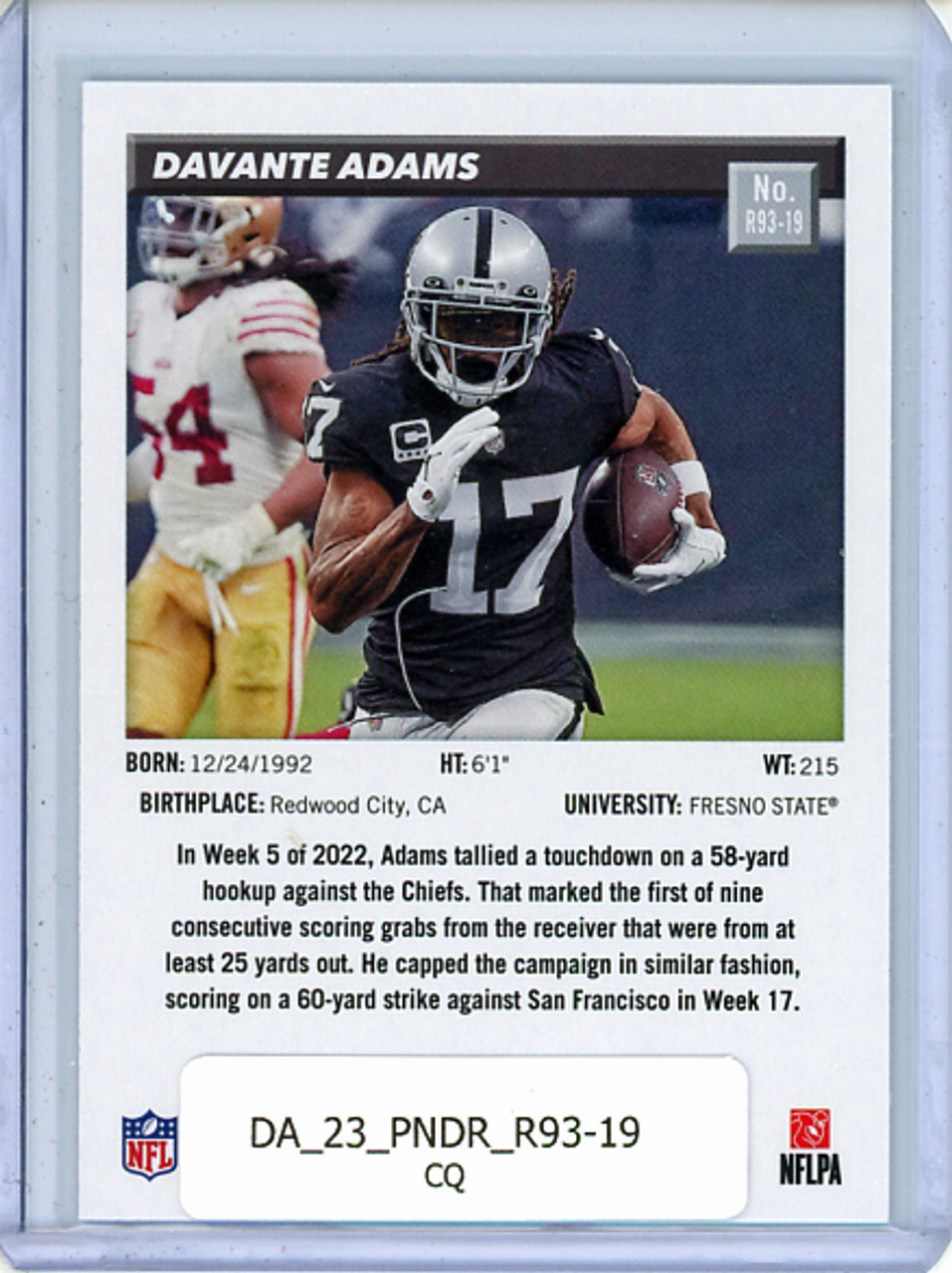 Davante Adams 2023 Donruss, Retro 1993 #R93-19 (CQ)