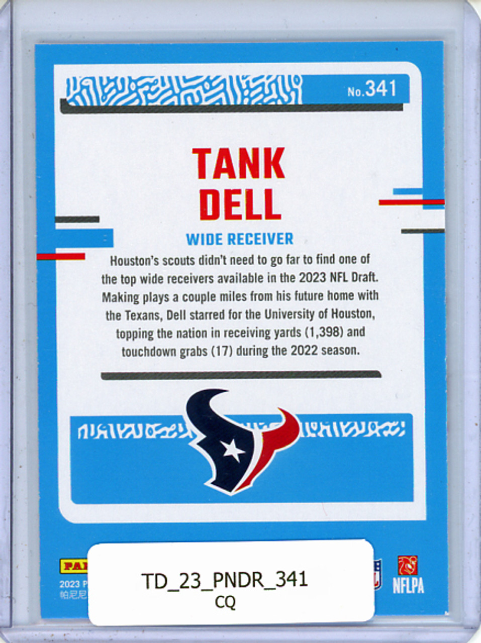 Tank Dell 2023 Donruss #341 (CQ)