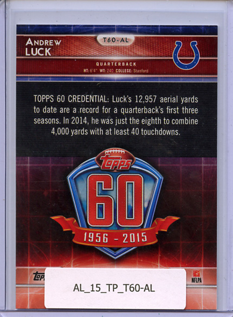 Andrew Luck 2015 Topps, 60th Anniversary Throwbacks #T60-AL