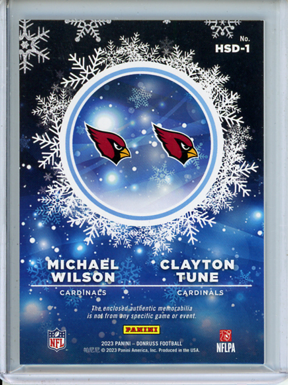 Michael Wilson, Clayton Tune 2023 Donruss, Rookie Holiday Sweater Dual #HSD-1 (1) (CQ)