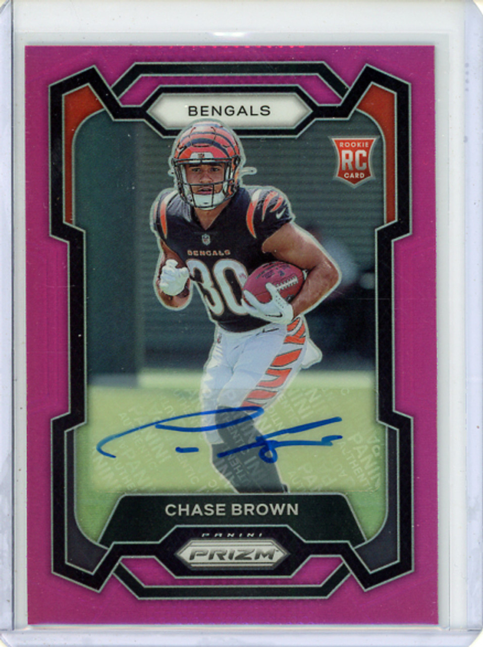 Chase Brown 2023 Prizm #318 Autographs Pink (1) (CQ)