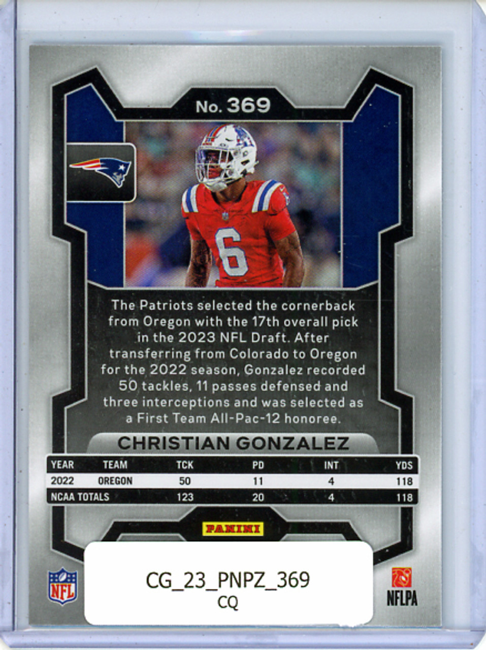 Christian Gonzalez 2023 Prizm #369 (CQ)