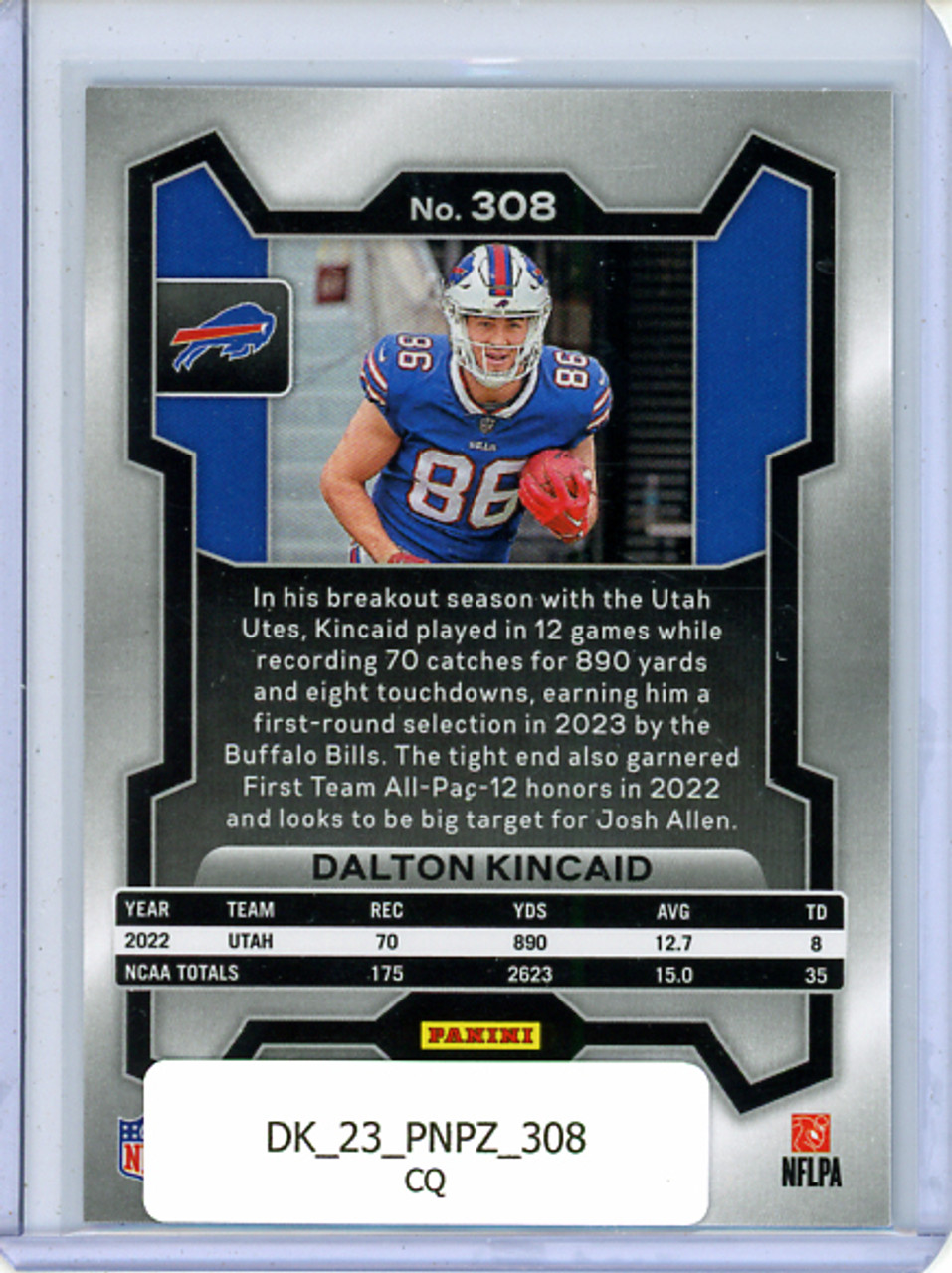 Dalton Kincaid 2023 Prizm #308 (CQ)