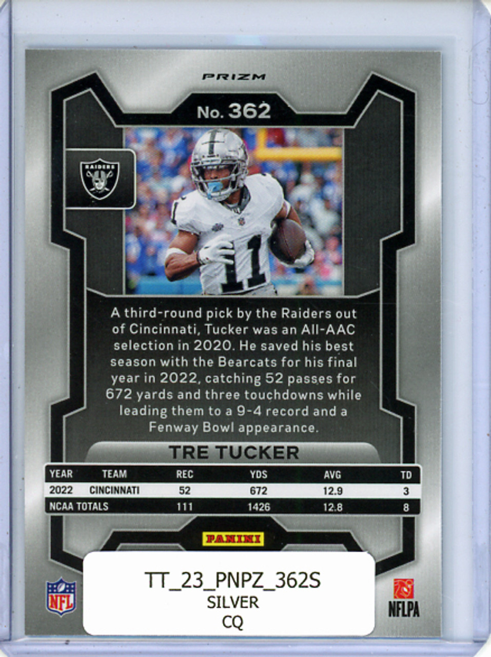 Tre Tucker 2023 Prizm #362 Silver (CQ)