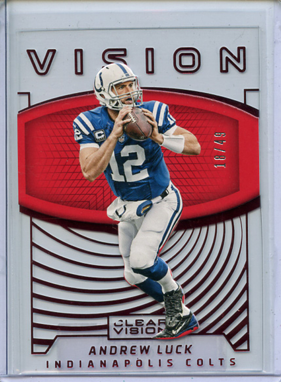 Andrew Luck 2016 Clear Vision, Vision #15 Red (#18/49)