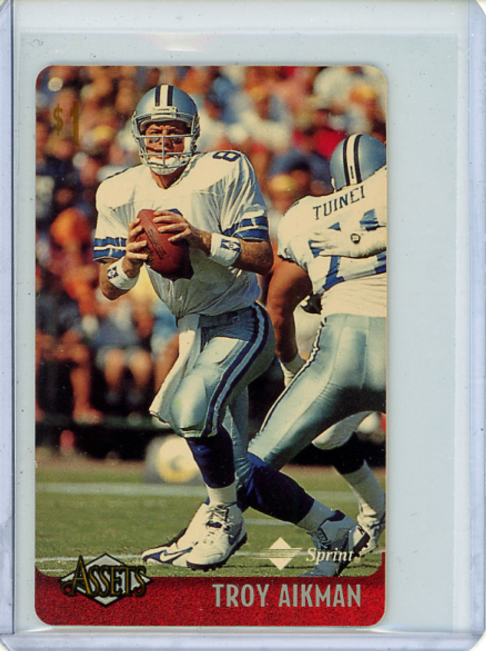 Troy Aikman 1994-95 Classic Assets, Phone Cards #1 (CQ)