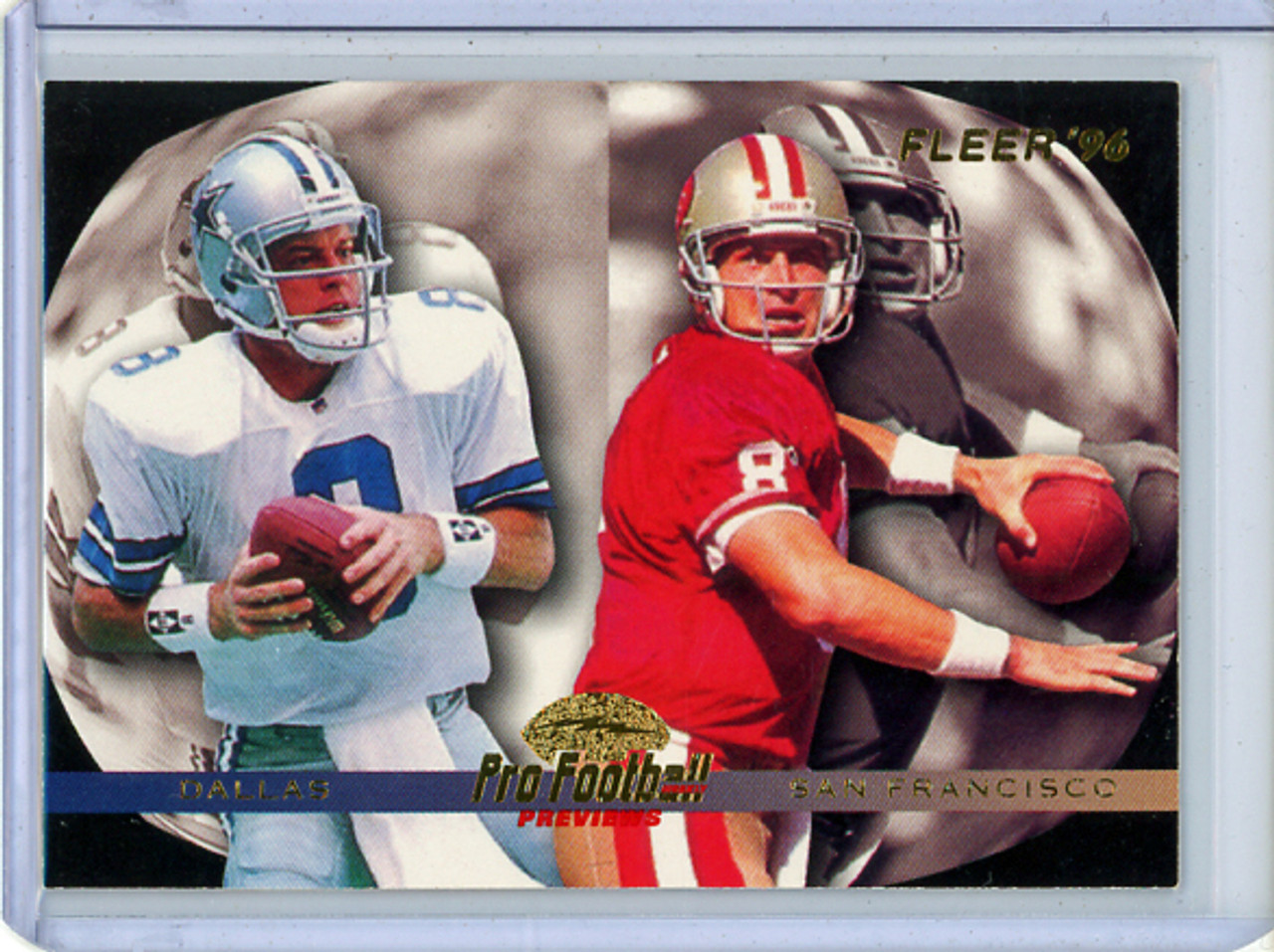 Troy Aikman, Steve Young 1996 Fleer #194 Pro Football Previews (CQ)