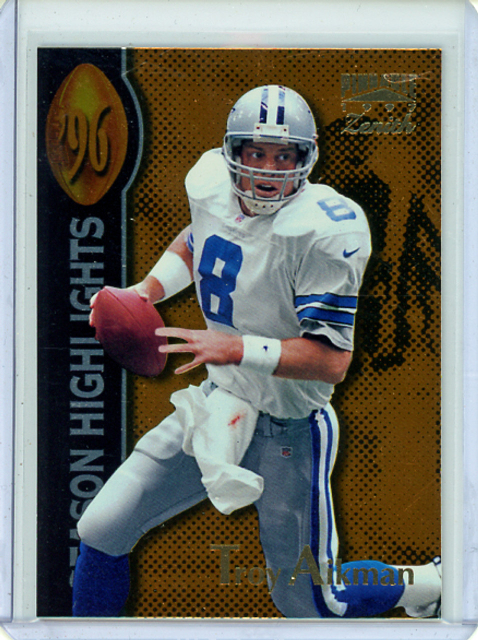 Troy Aikman 1997 Pinnacle Zenith #134 Season Highlights (CQ)