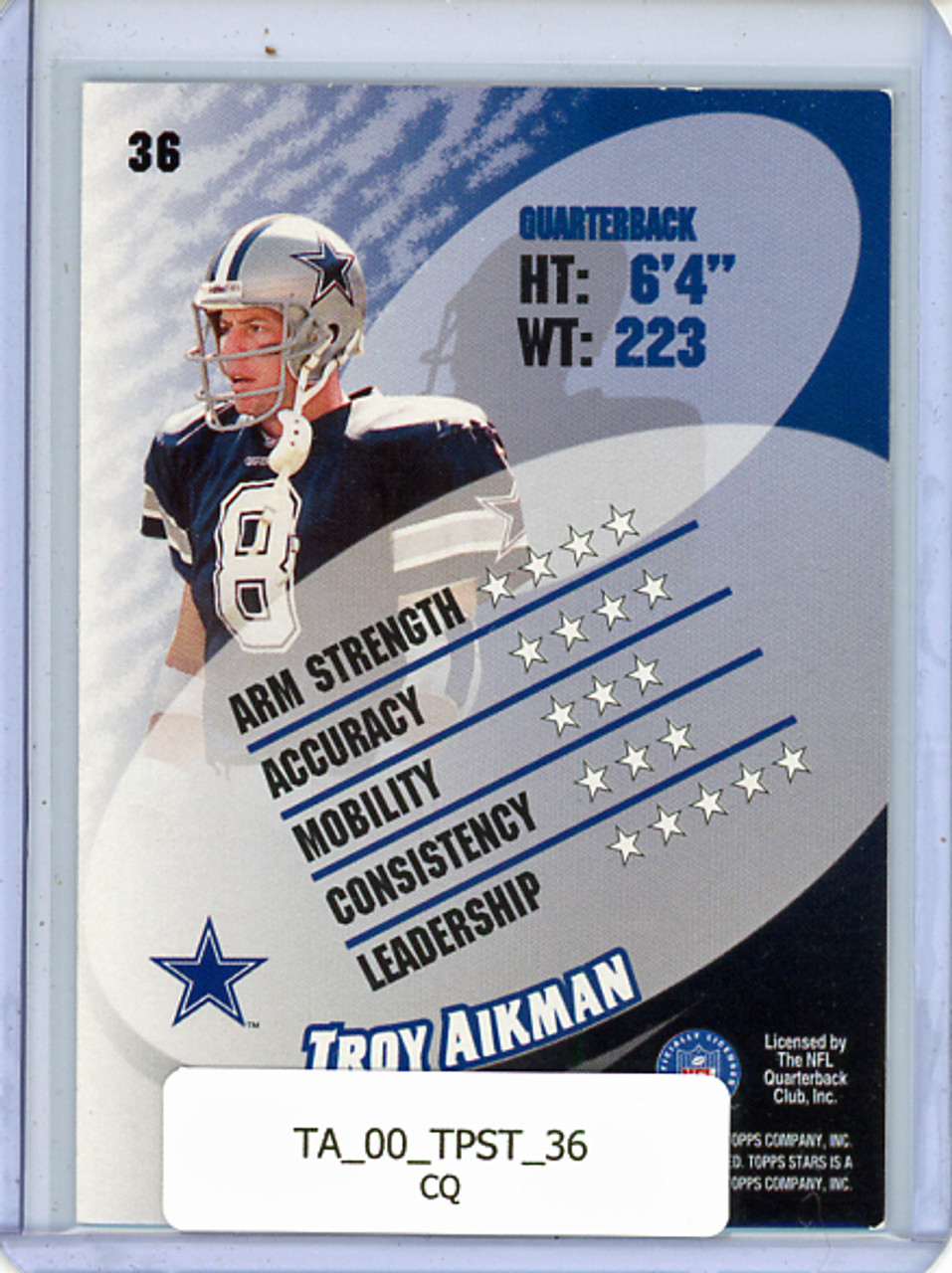 Troy Aikman 2000 Topps Stars #36 (CQ)
