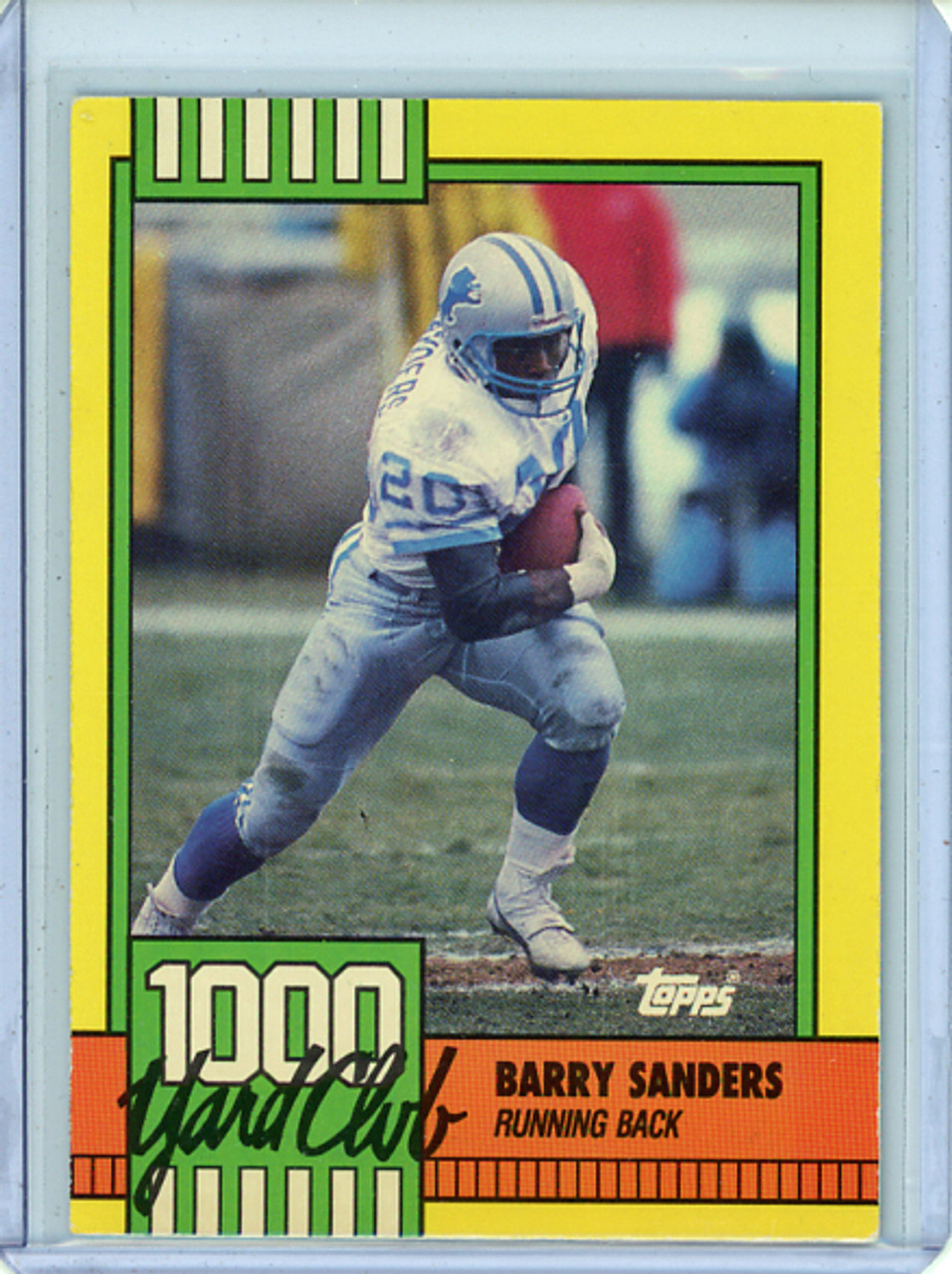 Barry Sanders 1990 Topps, 1,000 Yard Club #3 (CQ)