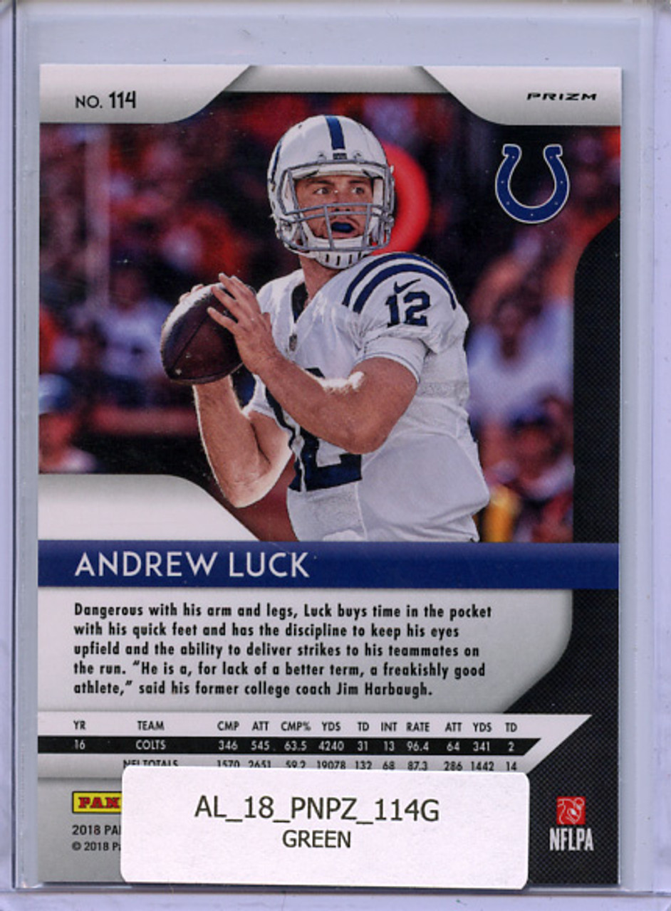 Andrew Luck 2018 Prizm #114 Green