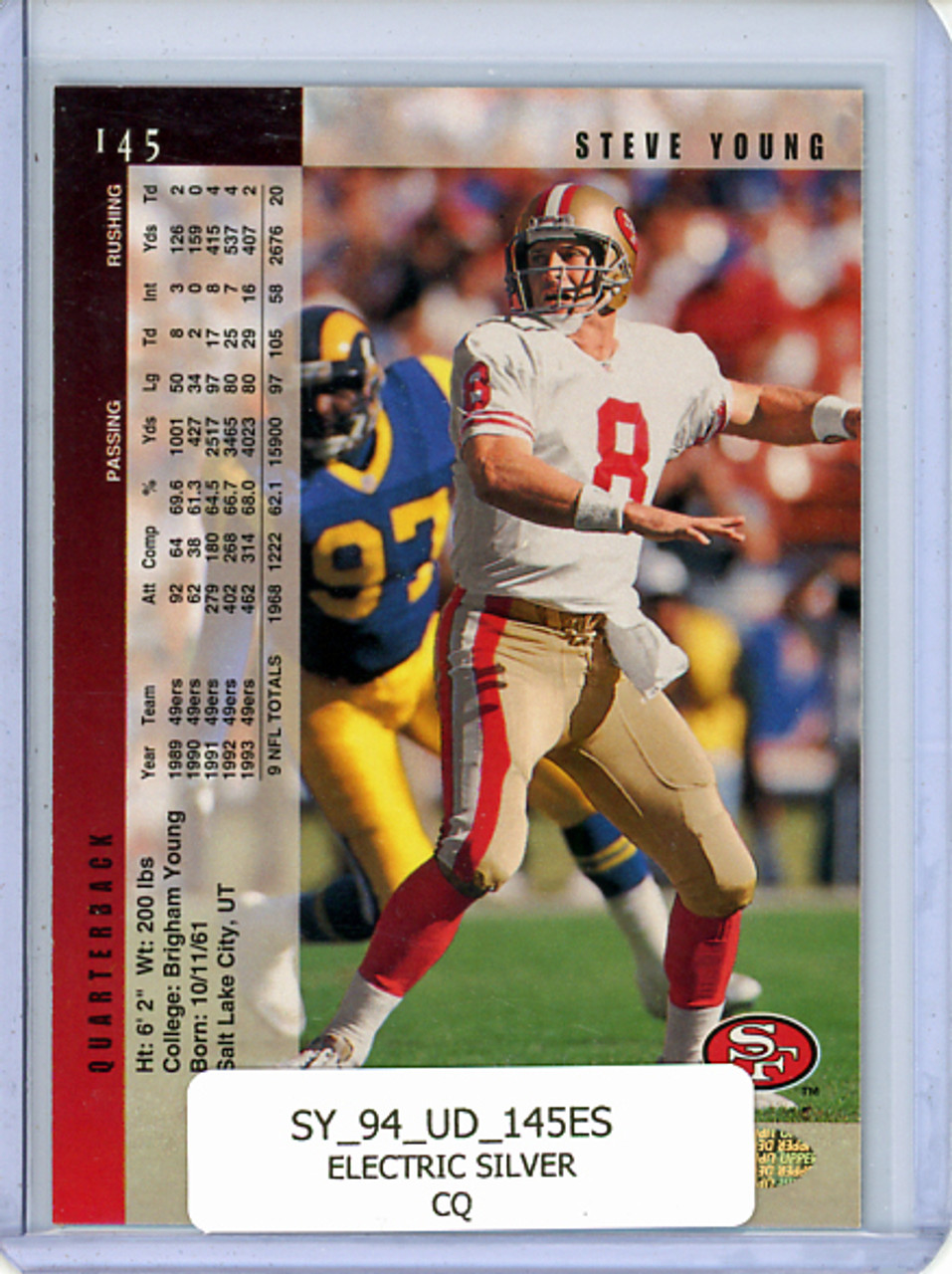 Steve Young 1994 Upper Deck #145 Electric Silver (CQ)