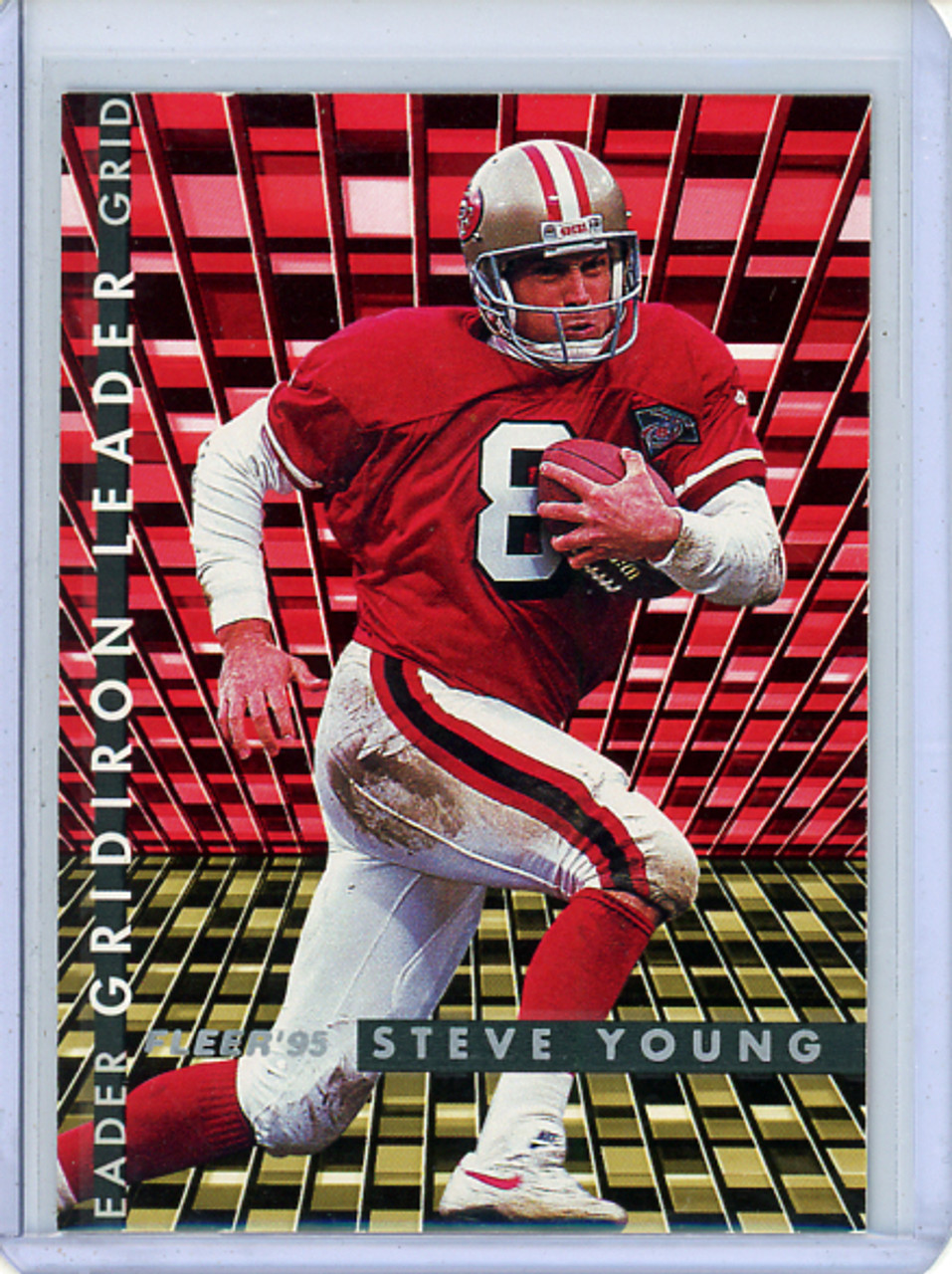 Steve Young 1995 Fleer, Gridiron Leaders #10 (CQ)