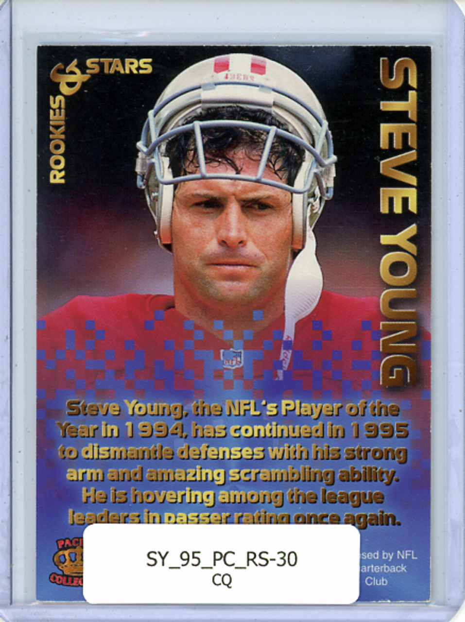 Steve Young 1995 Pacific Rookies & Stars #RS-30 (CQ)