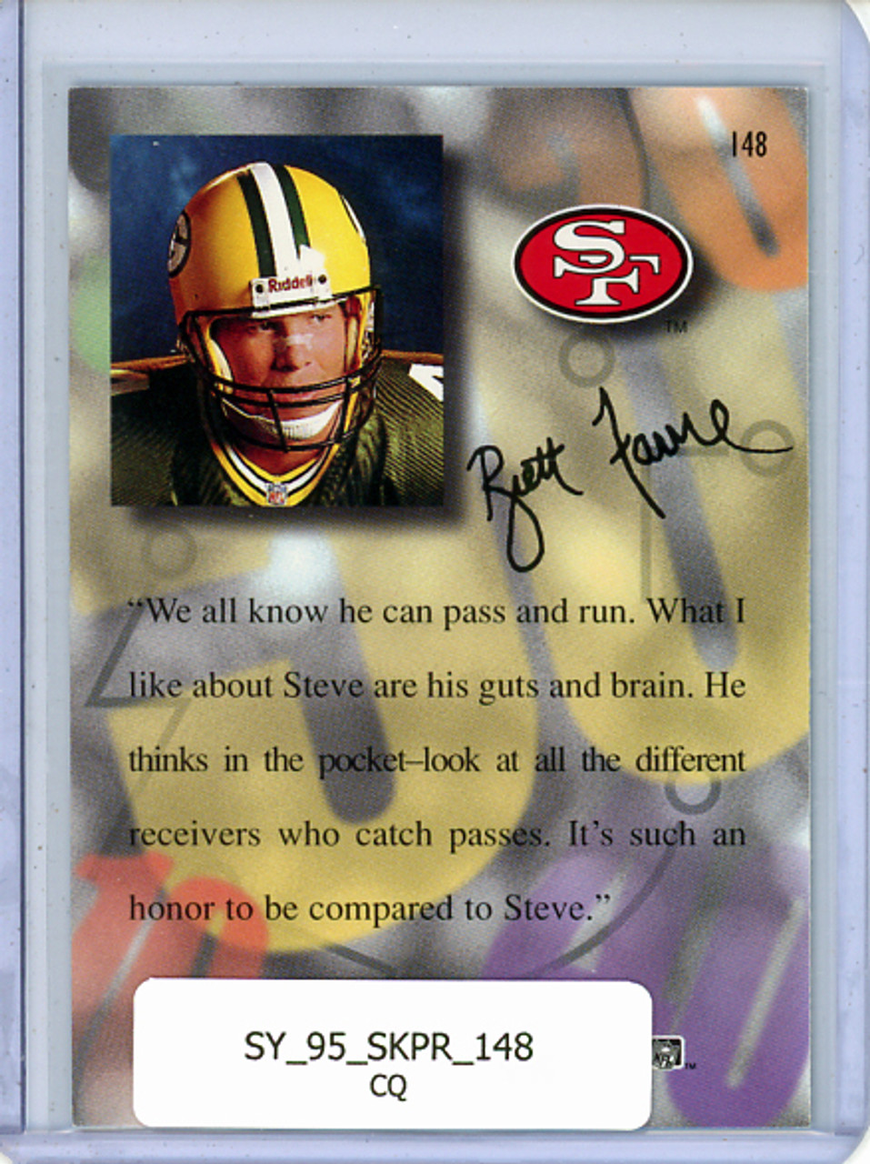 Steve Young 1995 Skybox Premium #148 Style Points (CQ)