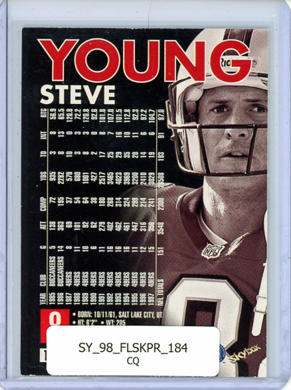 Steve Young 1998 Skybox Premium #184 (CQ)