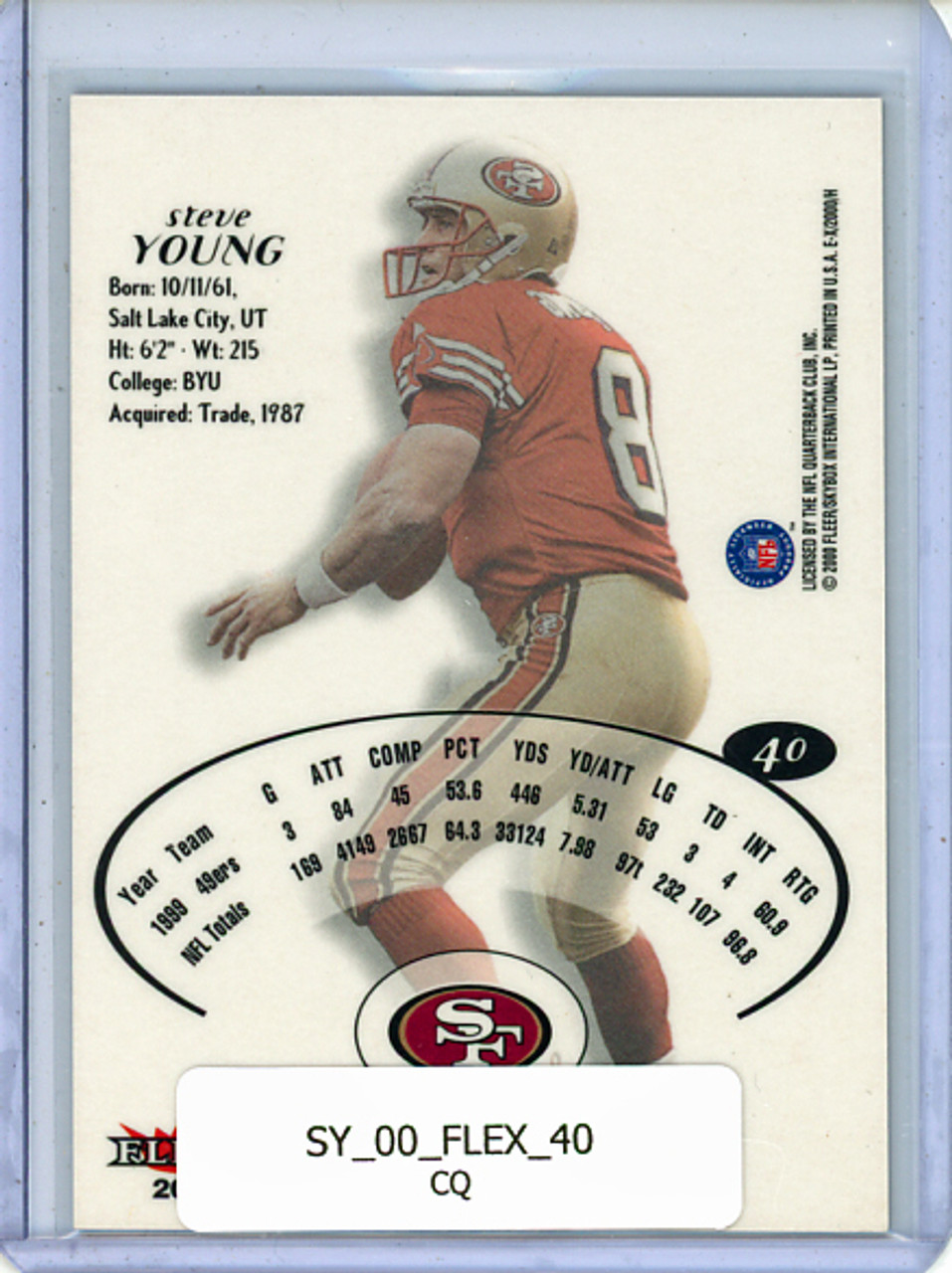 Steve Young 2000 E-X #40 (CQ)