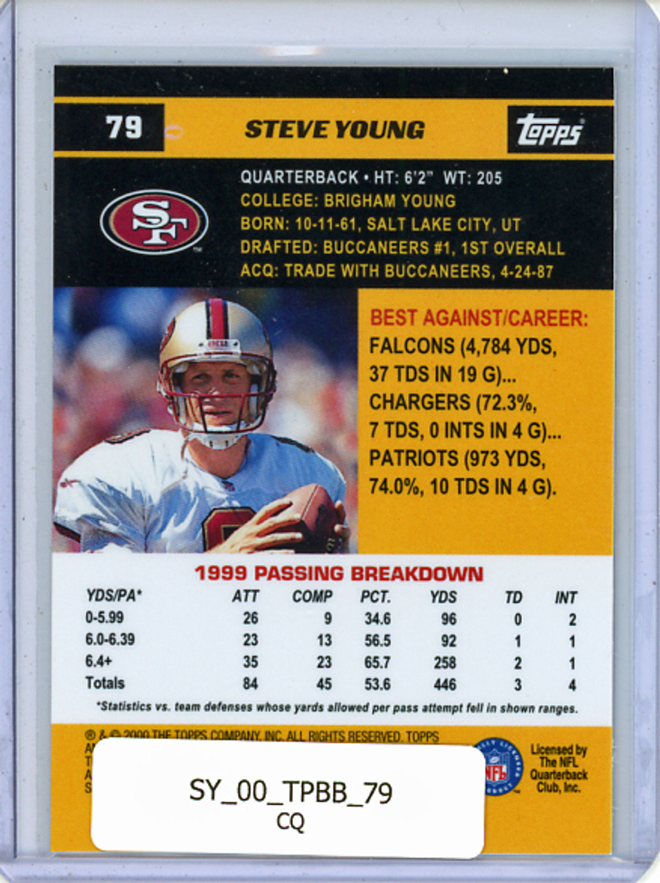 Steve Young 2000 Bowman's Best #79 (CQ)