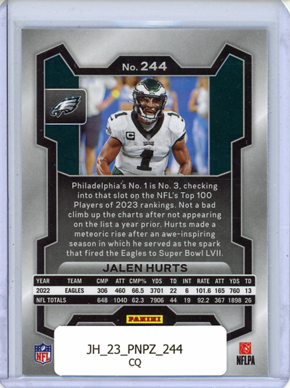 Jalen Hurts 2023 Prizm #244 (CQ)