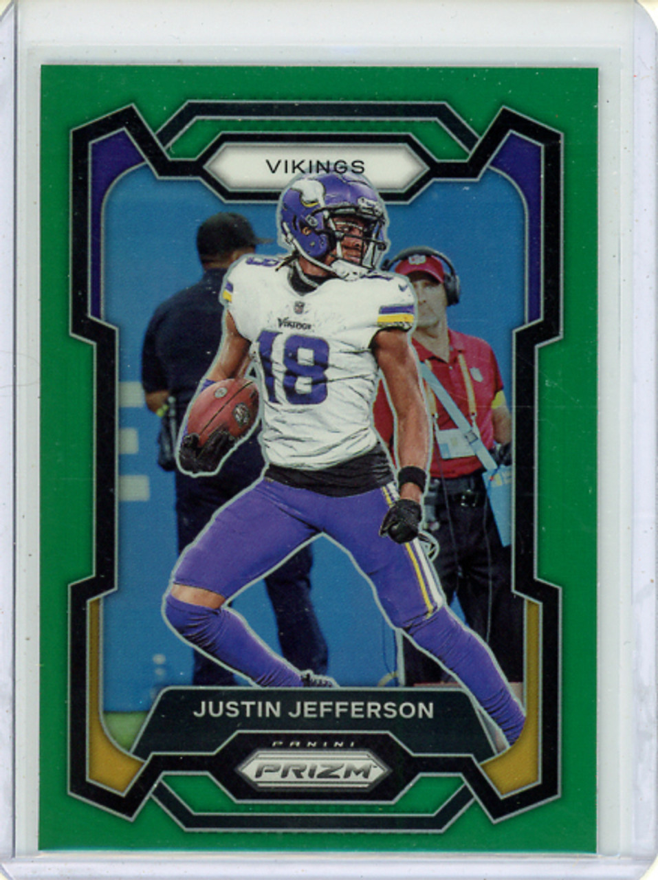 Justin Jefferson 2023 Prizm #195 Green (CQ)