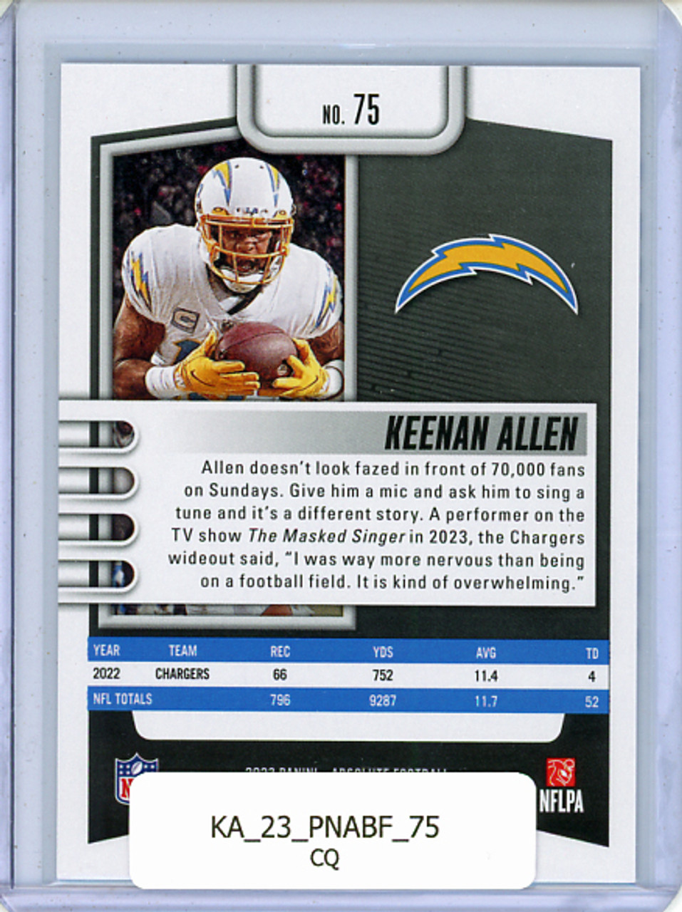 Keenan Allen 2023 Absolute #75 (CQ)