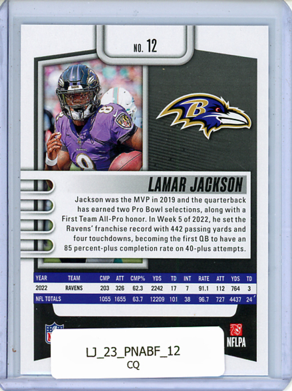 Lamar Jackson 2023 Absolute #12 (CQ)