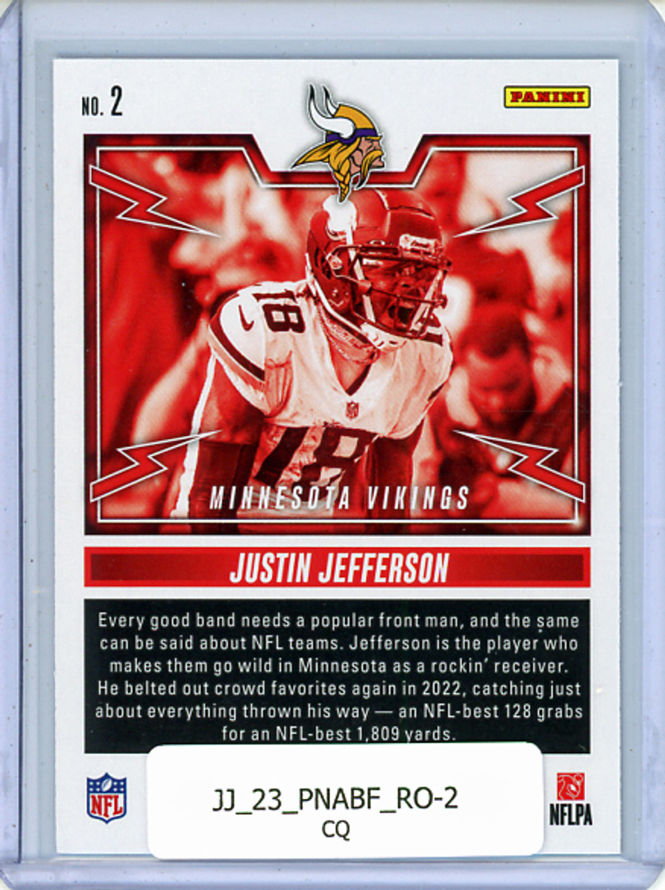 Justin Jefferson 2023 Absolute, Rock Out #2 (CQ)