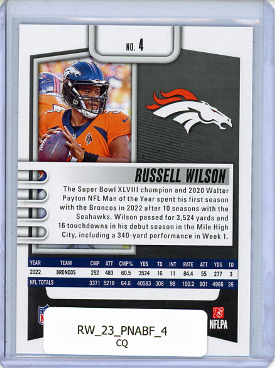 Russell Wilson 2023 Absolute #4 (CQ)