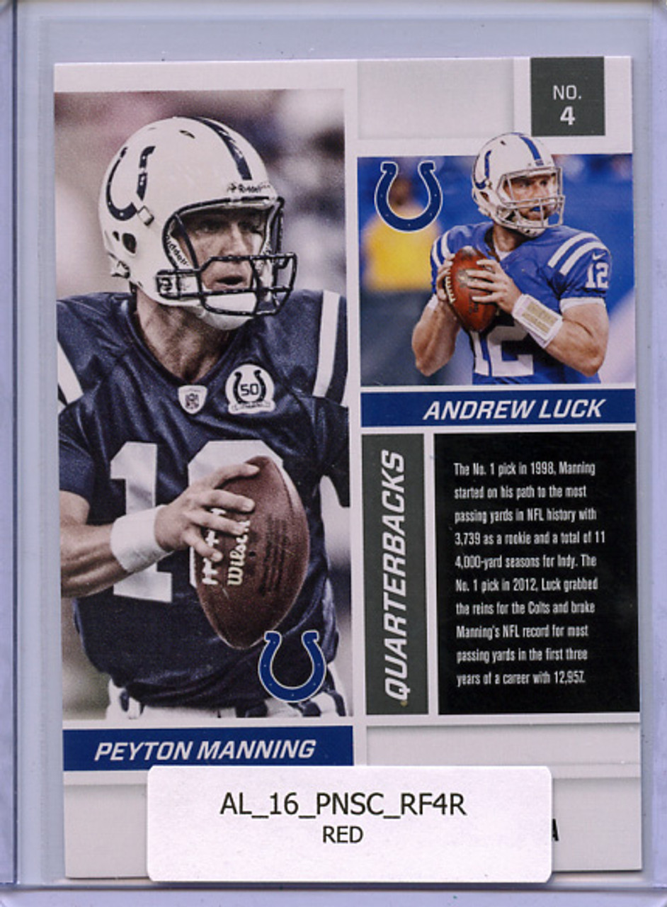 Andrew Luck, Peyton Manning 2016 Score, Reflections #4 Red
