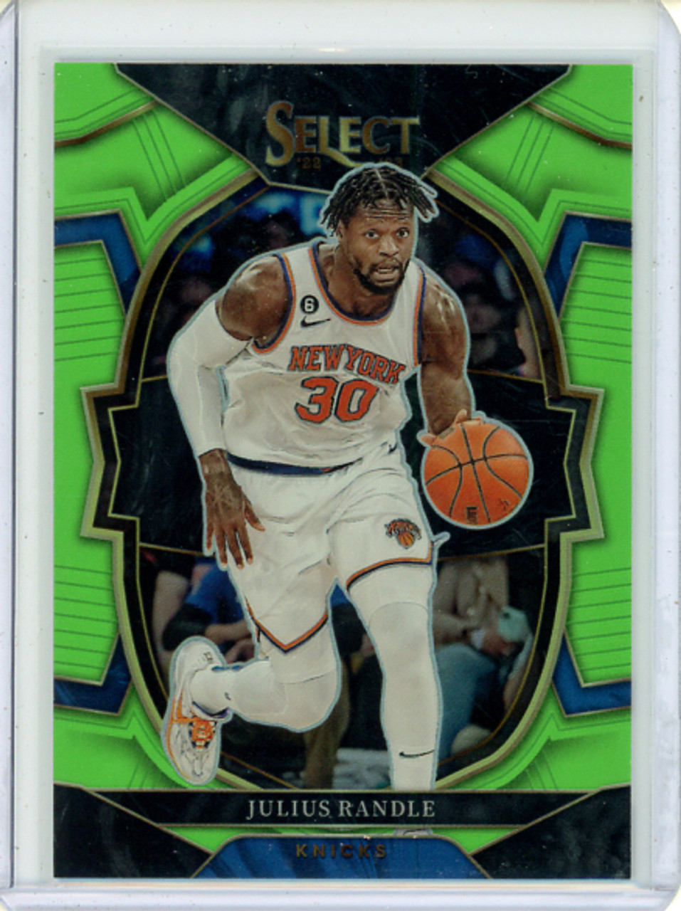 Julius Randle 2022-23 Select #40 Concourse Neon Green (#47/75) (CQ)