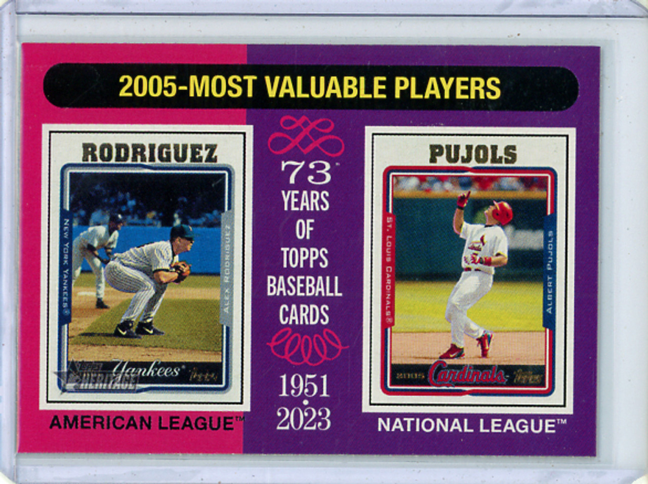 Alex Rodriguez, Albert Pujols 2024 Heritage #202 2005 MVPs (CQ)