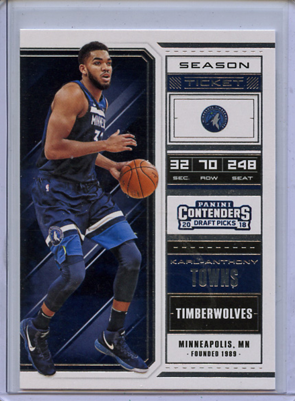 Karl-Anthony Towns 2018-19 Contenders Draft Picks #30
