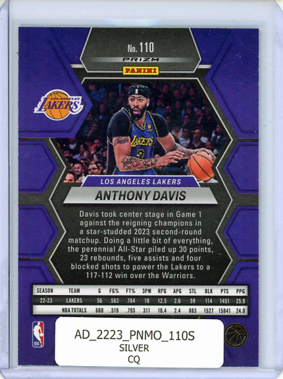 Anthony Davis 2022-23 Mosaic #110 Silver (CQ)