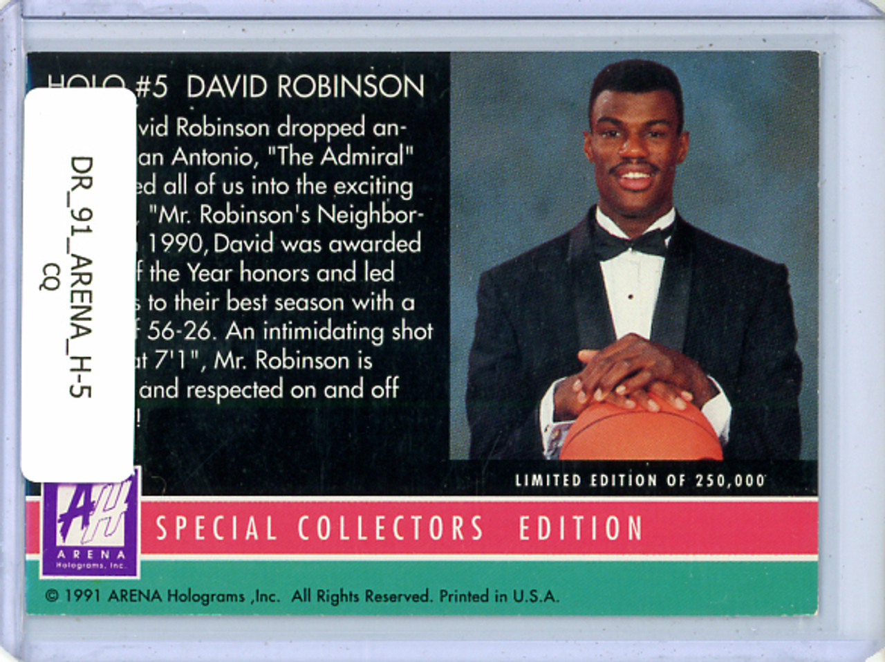 David Robinson 1991 Arena, Holograms #5 (CQ)