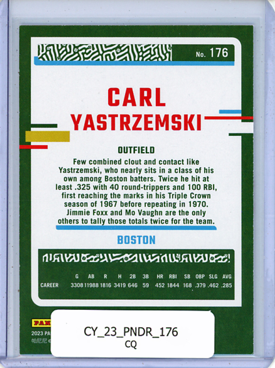 Carl Yastrzemski 2023 Donruss #176 (CQ)