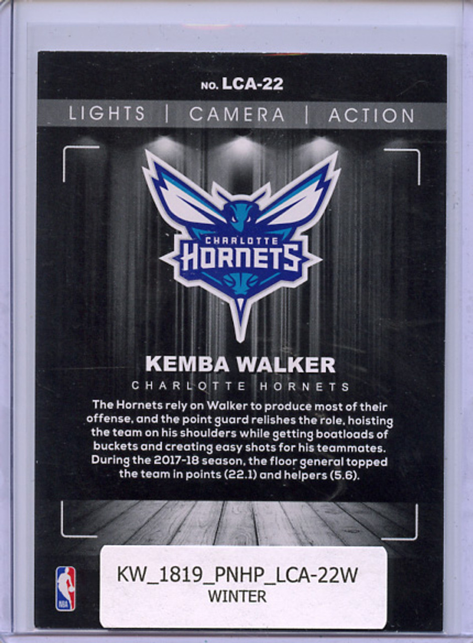 Kemba Walker 2018-19 Hoops, Lights Camera Action #LCA-22 Winter