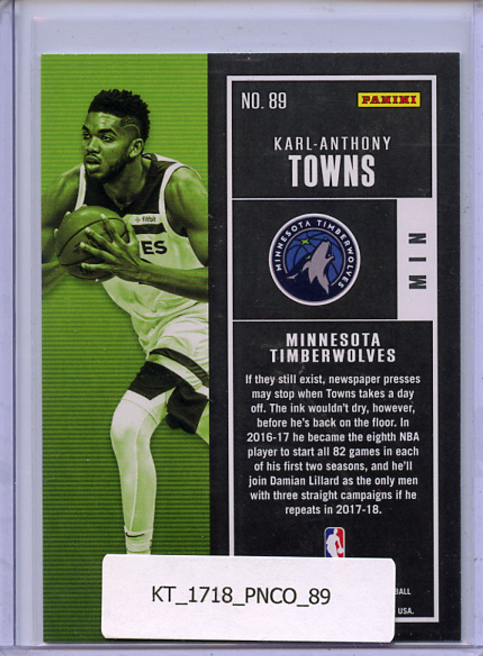 Karl-Anthony Towns 2017-18 Contenders #89