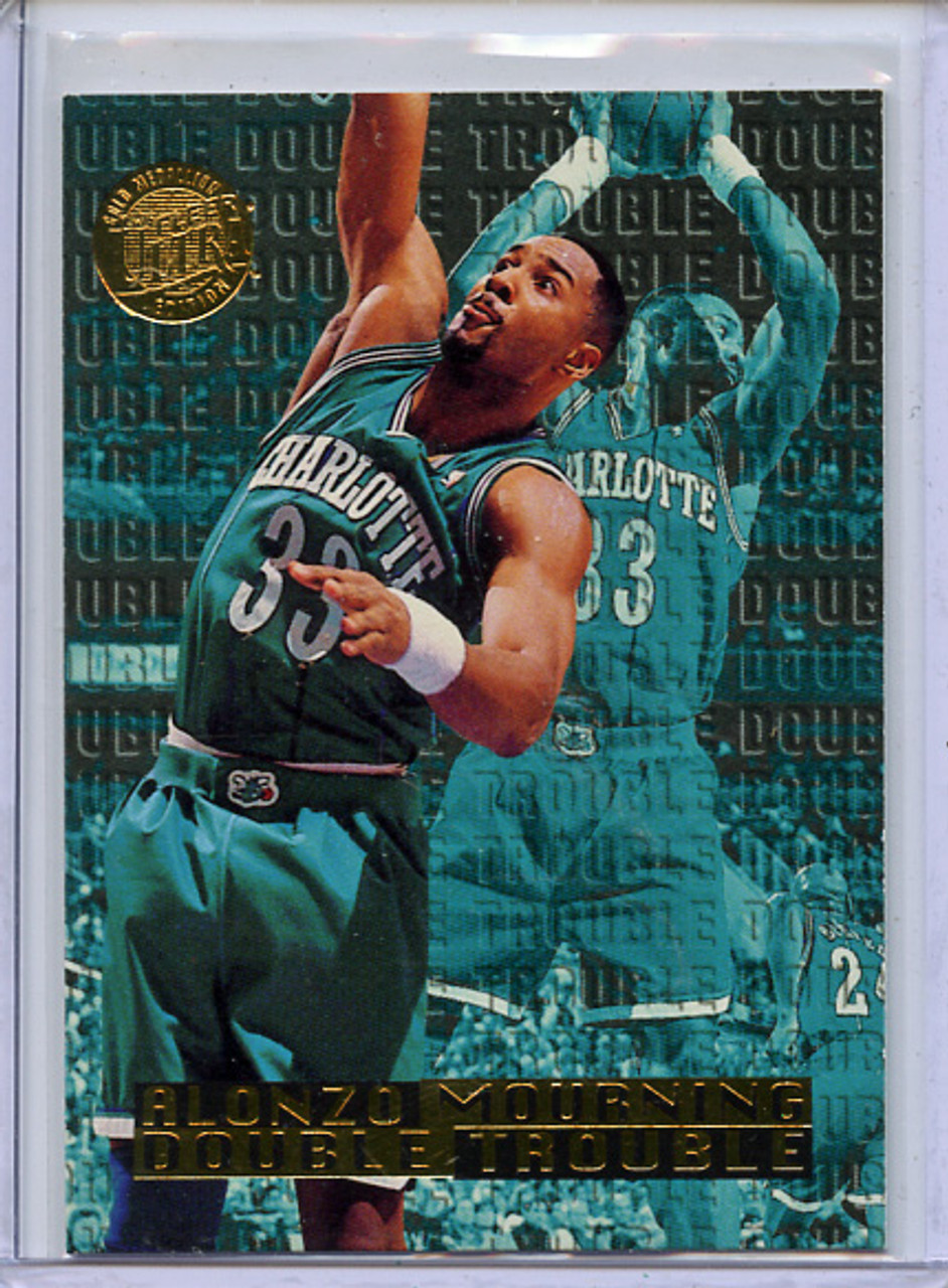 Alonzo Mourning 1995-96 Ultra, Double Trouble #4 Gold Medallion