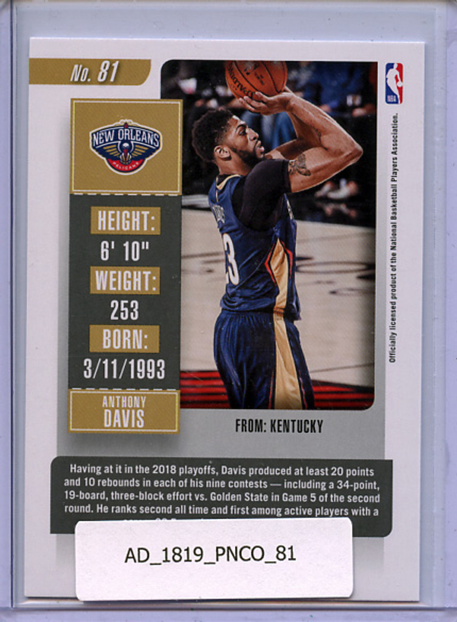 Anthony Davis 2018-19 Contenders #81