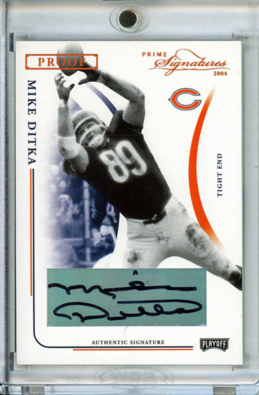 Mike Ditka 2004 Playoff Prime Signatures #16 Signature Proofs Bronze (#21/89) (CQ)