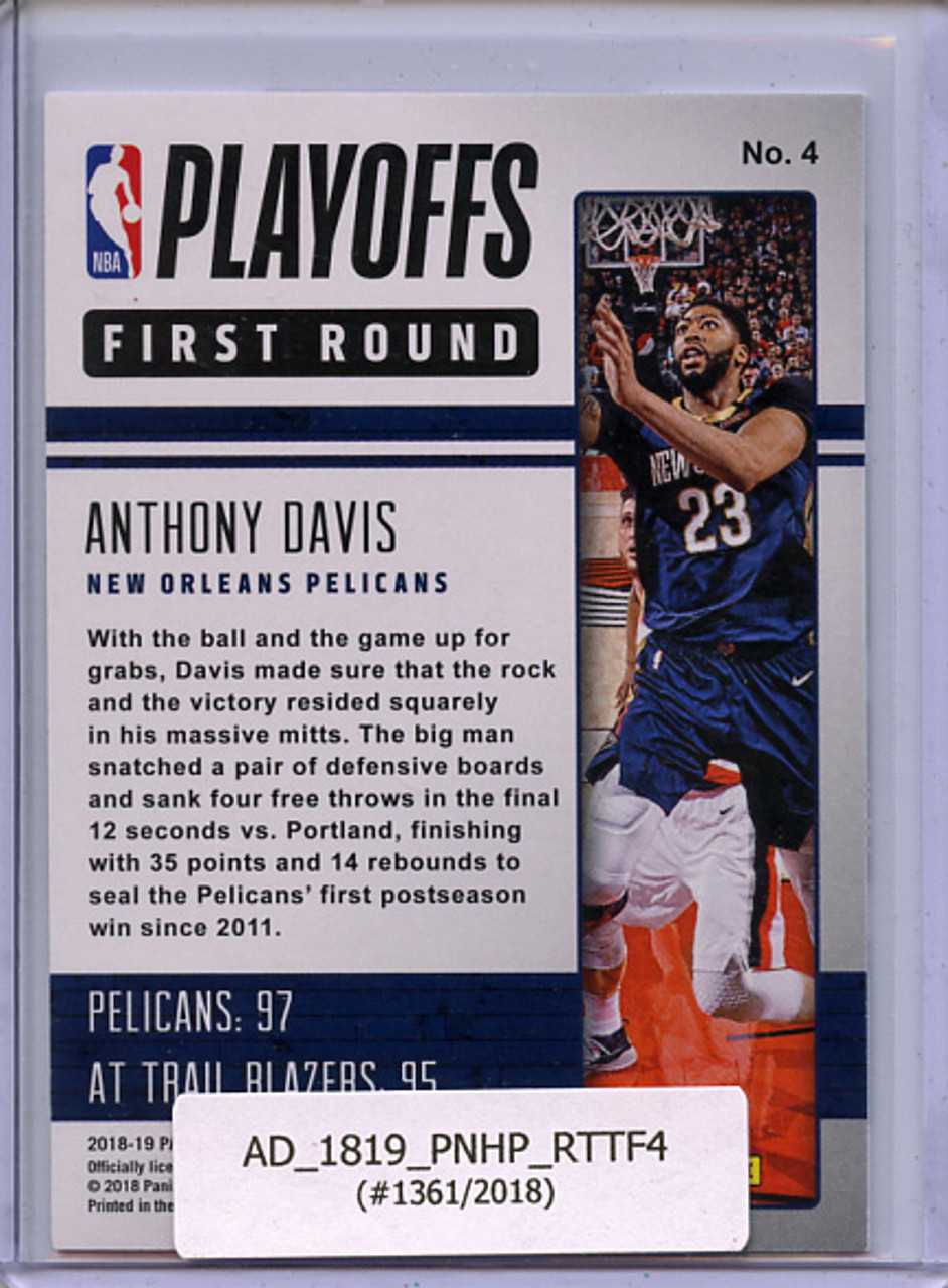 Anthony Davis 2018-19 Hoops, Road to the Finals #4 First Round (#1361/2018)