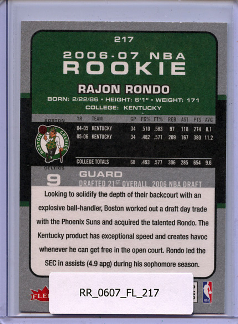 Rajon Rondo 2006-07 Fleer #217