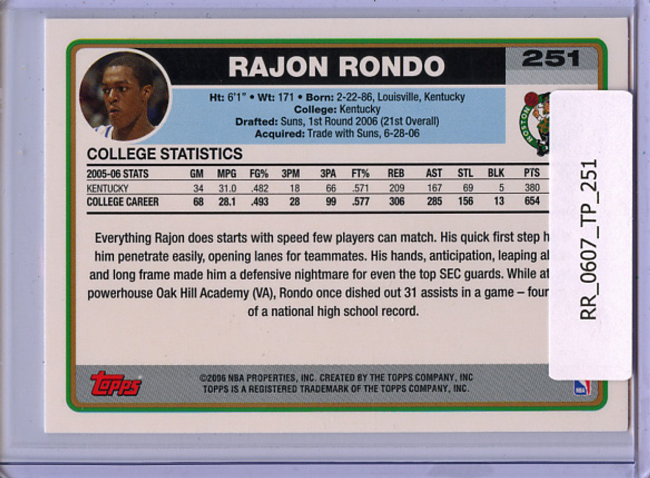 Rajon Rondo 2006-07 Topps #251